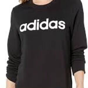 Adidas Women's Black Long Sleeve Sweatshirt Medium